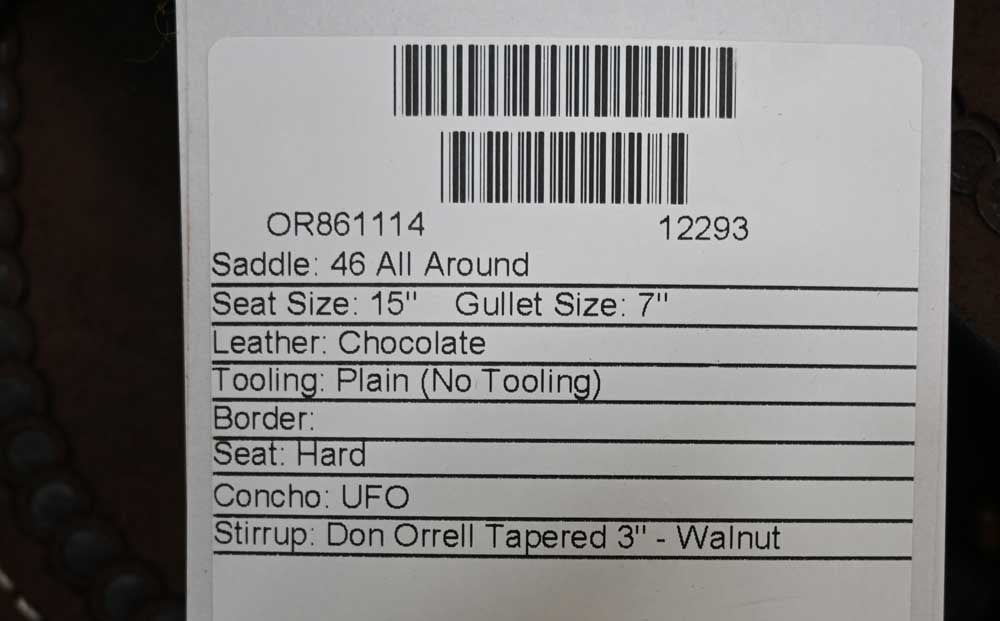 15" MARTIN ALL AROUND SADDLE Saddles - New Martin Saddlery