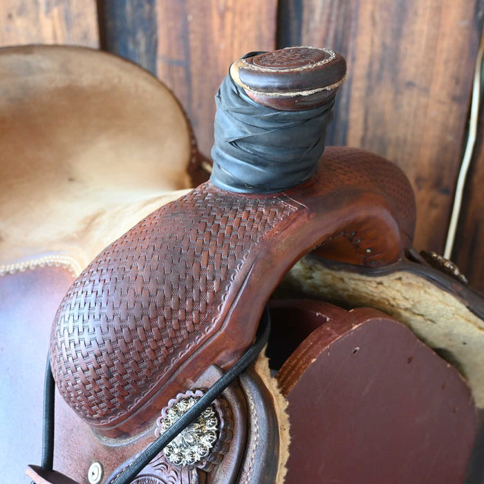 14.5" USED TESKEY'S TEAM ROPING SADDLE