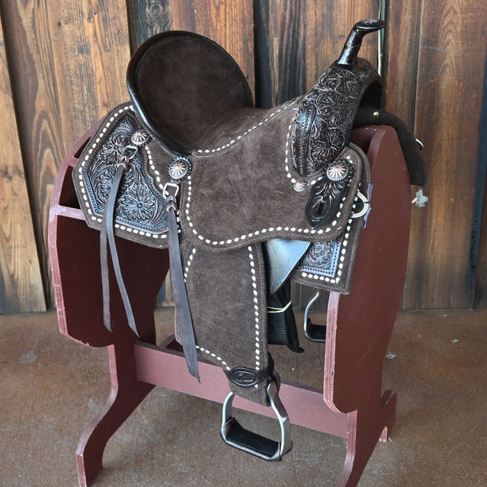 12.5" SEVEN YOUTH LIGHTWEIGHT NEOPRENE BARREL SADDLE Saddles - New Seven Saddle