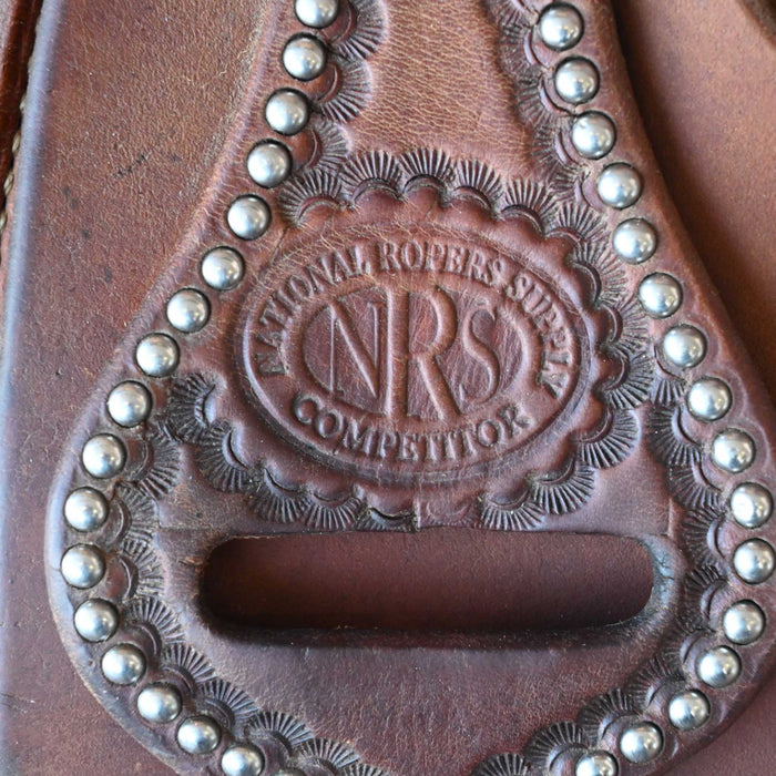 15" USED NRS TEAM ROPING SADDLE