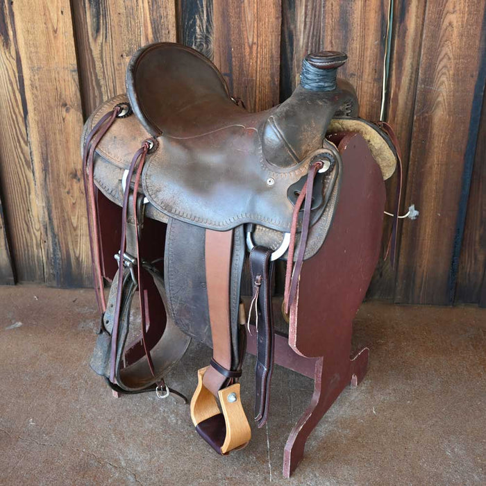 16" USED RICHARD OLIVER RANCH SADDLE Saddles - Used Richard Oliver