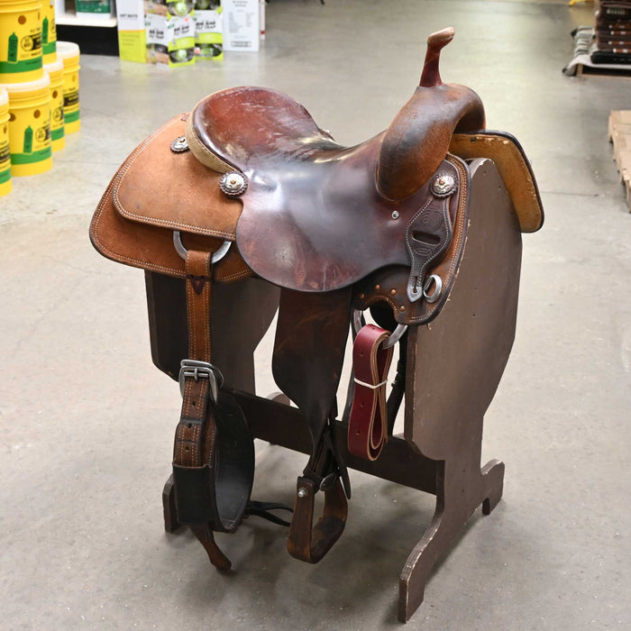 16" USED JEFF SMITH BUSTER WELCH CUTTING SADDLE