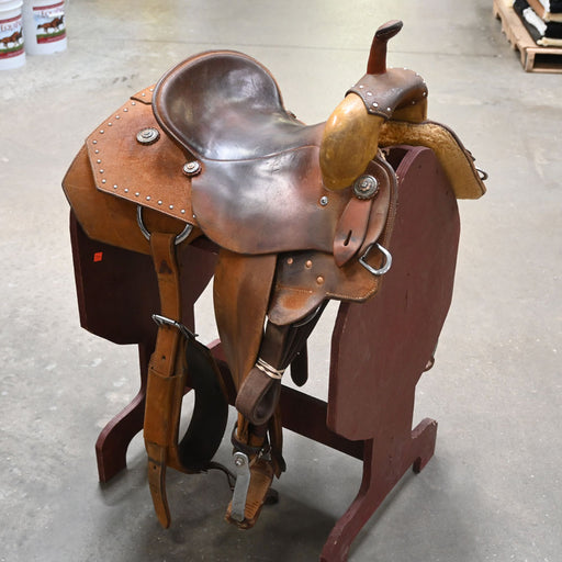 13" USED ROO HIDE BARREL SADDLE Saddles - Used ROO HIDE