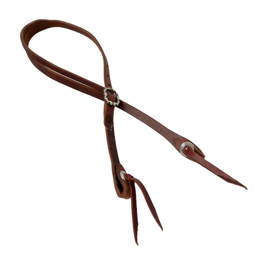 Teskey's Slit Ear Headstall w/Hexagon Buckle Tack - Headstalls Teskey's