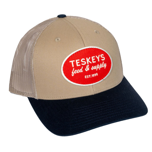 Teskey's Feed & Supply Patch Cap - Khaki/Navy TESKEY'S GEAR - Baseball Caps Teskey's