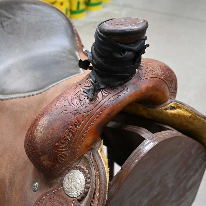 15" USED TESKEY'S ROPING SADDLE Saddles - Used Teskey's Saddlery