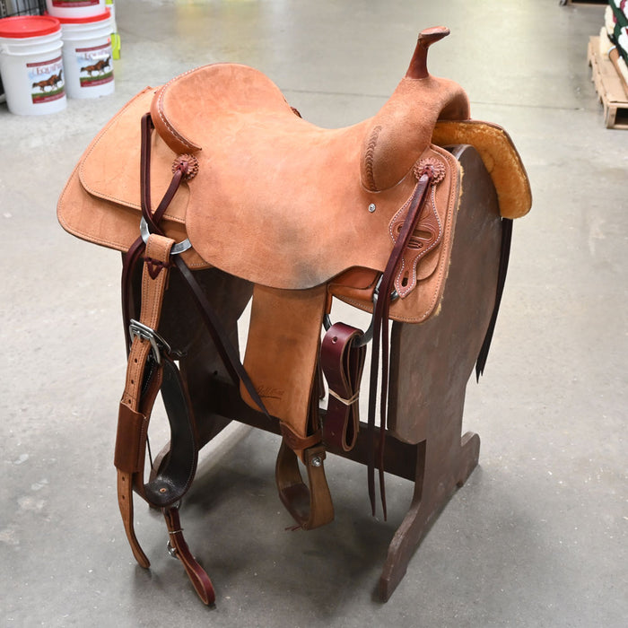 16.5" USED JEFF SMITH CUTTING SADDLE Saddles - Used Jeff Smith