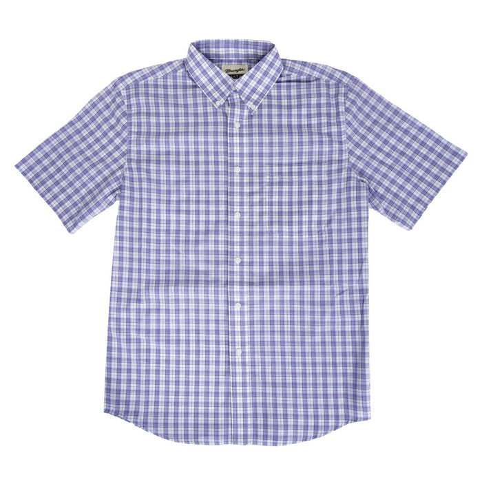 Wrangler Men's Riata Plaid Classic Fit Button Down Shirt MEN - Clothing - Shirts - Short Sleeve Wrangler