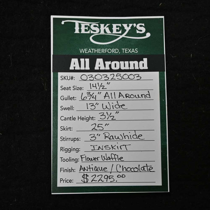 14.5" TESKEY'S ALL AROUND SADDLE Saddles - New Teskey's Saddlery