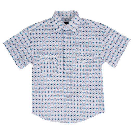 Rock & Roll Denim Boy's Aztec Print Snap Shirt - FINAL SALE KIDS - Boys - Clothing - Shirts - Short Sleeve Shirts Panhandle