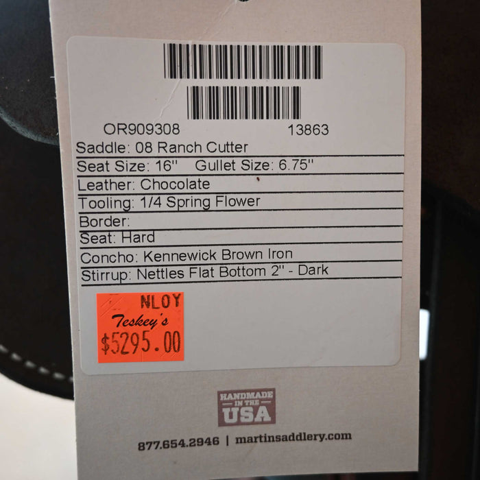 16" MARTIN RANCH CUTTER SADDLE