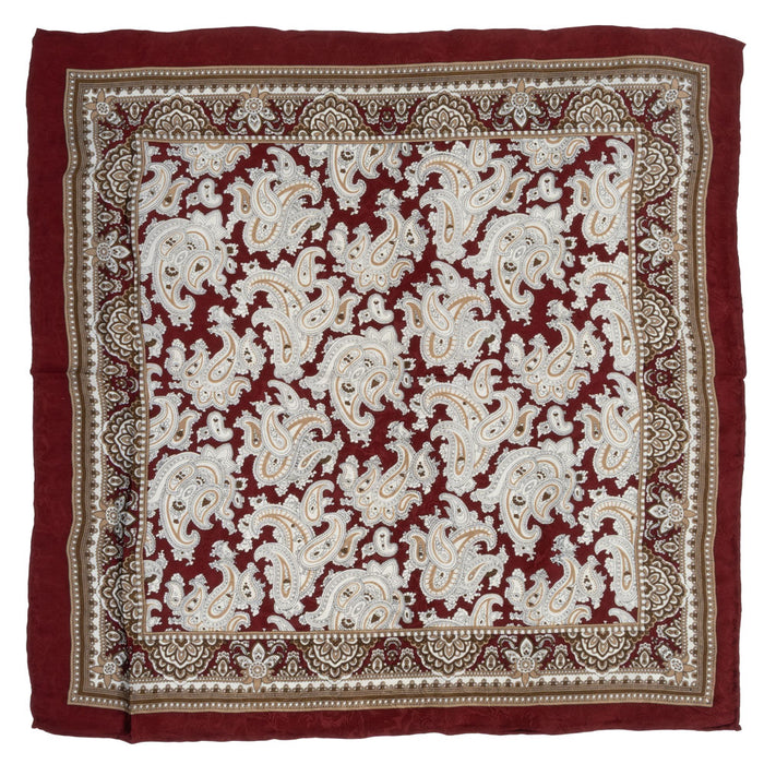 Paisley Cherry Honey Silk Scarf - 20" ACCESSORIES - Additional Accessories - Wild Rags & Scarves Wyoming Traders