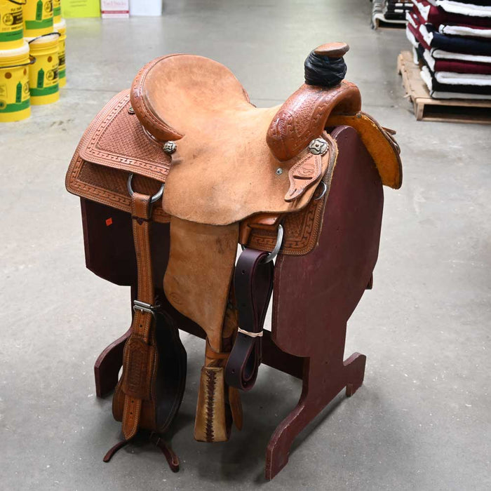 14.5" USED TESKEY'S ROPING SADDLE Saddles - Used Teskey's Saddlery