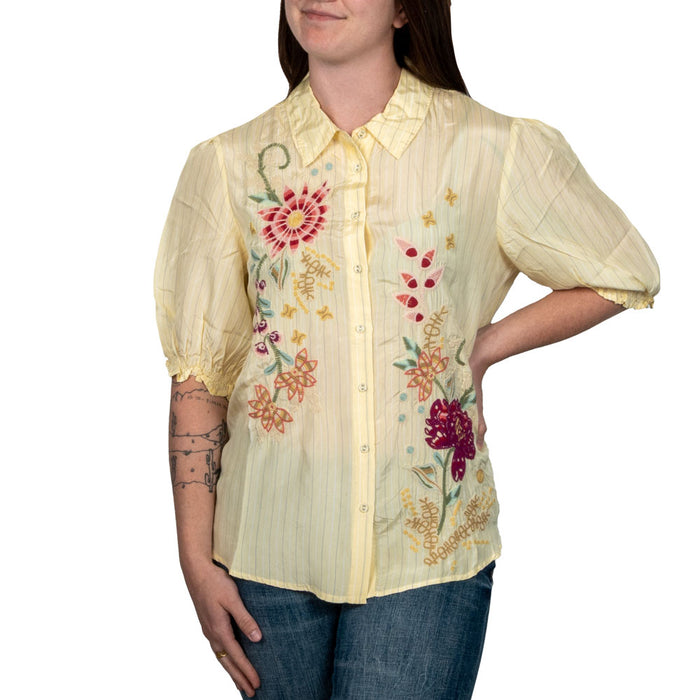 Johnny Was Smocked Lisbon Shirt WOMEN - Clothing - Tops - Long Sleeved Johnny Was Collection