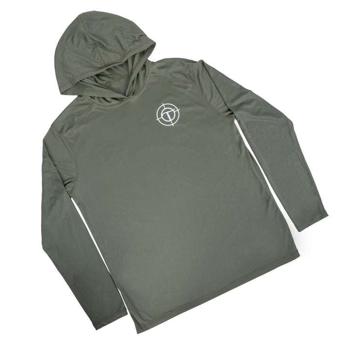 Teskey's Outdoor Target T Performance Hoodie - Olive TESKEY'S GEAR - LS T-Shirts Teskey's