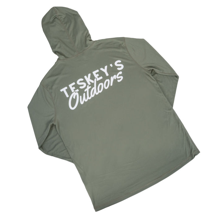 Teskey's Outdoor Target T Performance Hoodie - Olive TESKEY'S GEAR - LS T-Shirts Teskey's