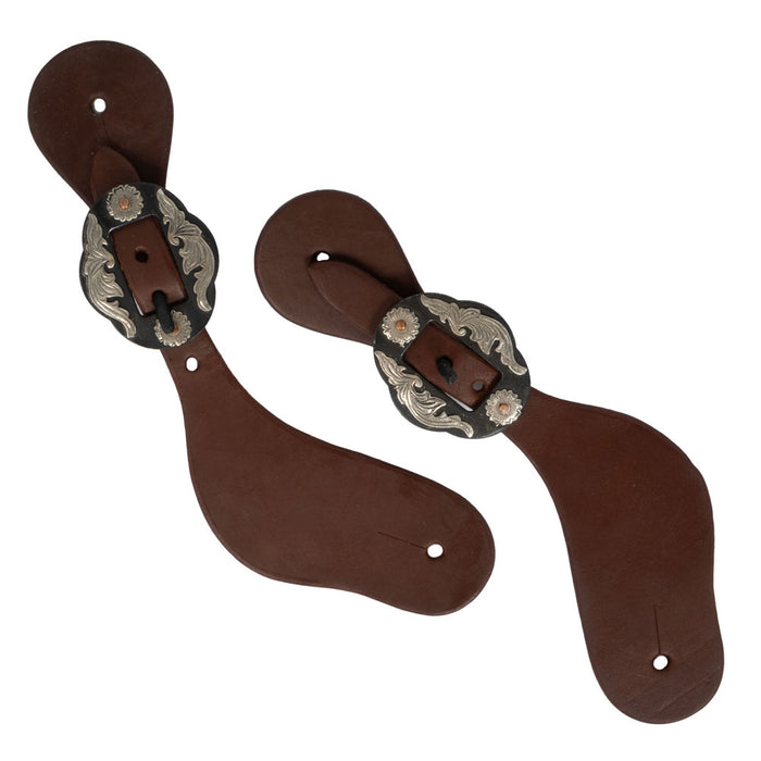 Teskey's Black Hills Heavy Oil Spur Straps Tack - Spur Straps Teskeys