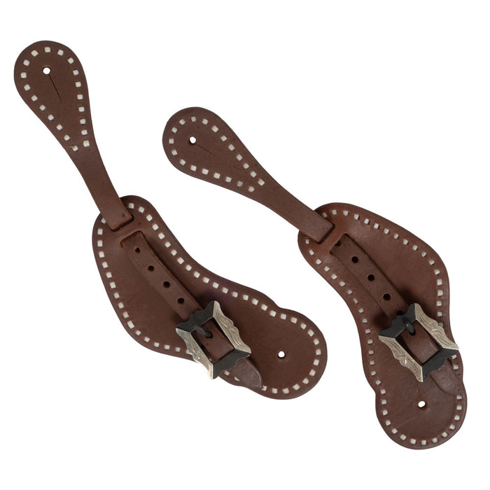 Teskey's Dakota Heavy Oil Spur Straps Tack - Spur Straps Teskeys