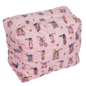 Thunderbird Boots Large Quilted Make Up Bag ACCESSORIES - Luggage & Travel - Cosmetic Bags Ida Mae Home