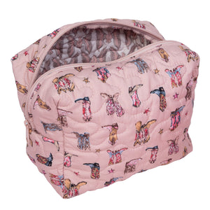 Thunderbird Boots Large Quilted Make Up Bag ACCESSORIES - Luggage & Travel - Cosmetic Bags Ida Mae Home