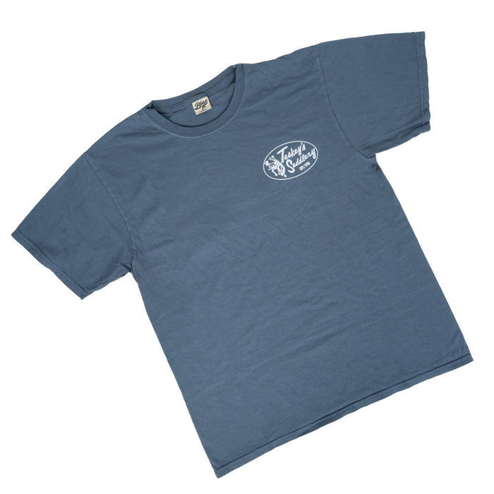 Teskey's Saddlery Retro Oval Tee - Baltic TESKEY'S GEAR - SS T-Shirts Teskey's