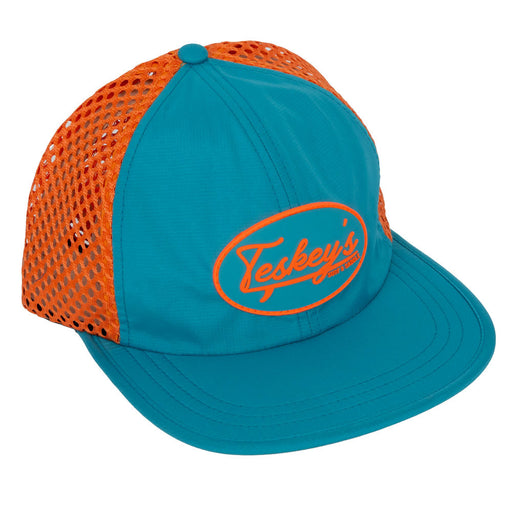 Teskey's Script Surf & Saddle Cap - Teal/Orange TESKEY'S GEAR - Baseball Caps Teskey's