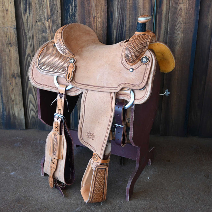 15.5" PATRICK SMITH TEAM ROPING SADDLE Saddles - New Patrick Smith