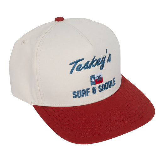 Teskey's Surf & Saddle Cap - Vintage White/University Red TESKEY'S GEAR - Baseball Caps Teskey's
