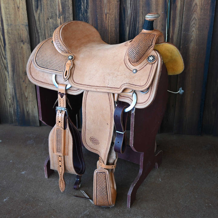 16.5" PATRICK SMITH TEAM ROPING SADDLE Saddles - New Patrick Smith