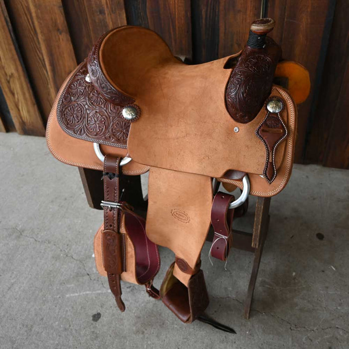 15" TESKEY'S CALF ROPING SADDLE Saddles - New Teskey's Saddlery