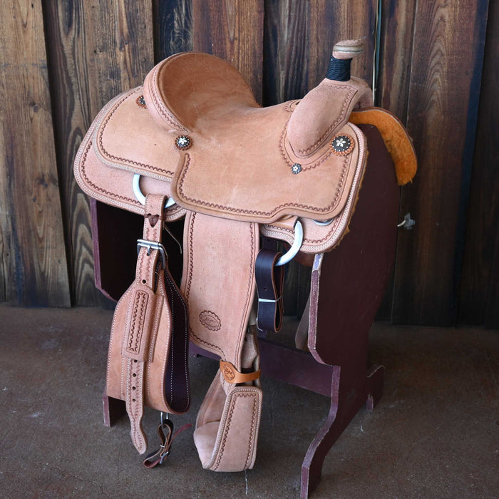 14" PATRICK SMITH TEAM ROPING SADDLE Saddles - New Patrick Smith