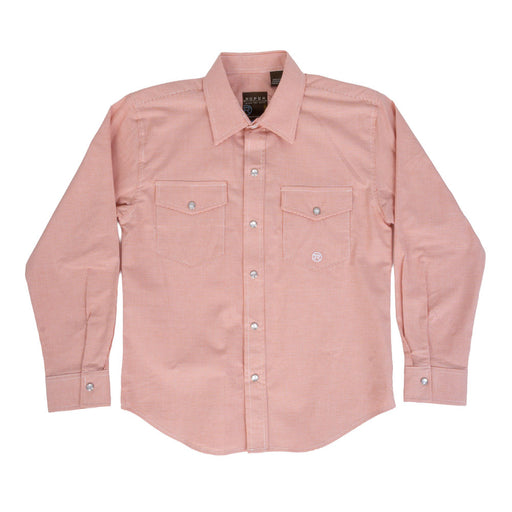 Roper Boy's Pearl Snap Mini-Check Western Shirt KIDS - Boys - Clothing - Shirts - Long Sleeve Shirts Roper Apparel & Footwear