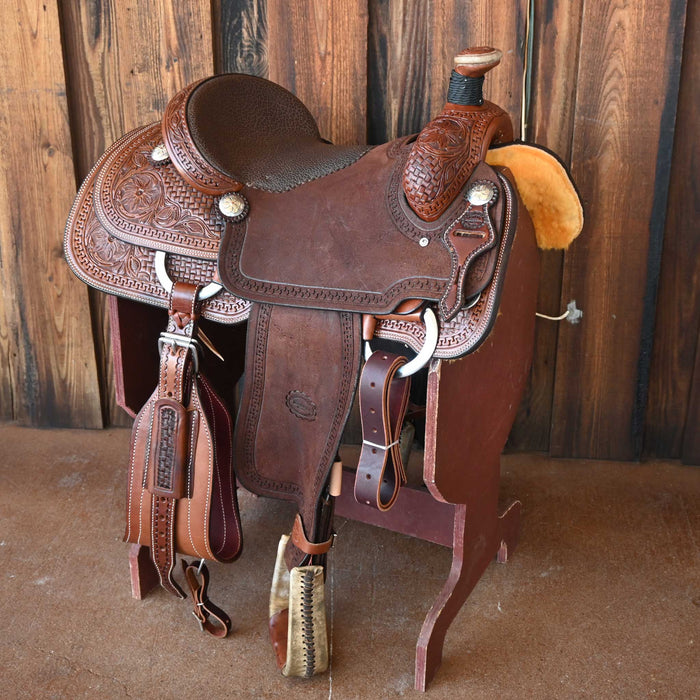15.5" TESKEY'S TEAM ROPING SADDLE Saddles - New Teskey's Saddlery