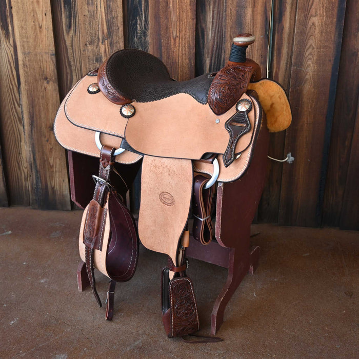 15.5" TESKEY'S TEAM ROPING SADDLE Saddles - New Teskey's Saddlery
