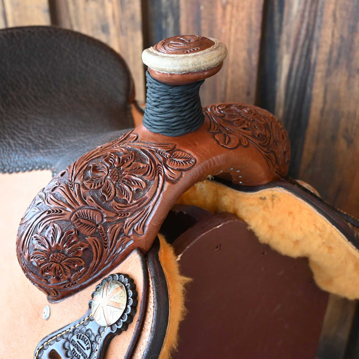 15.5" TESKEY'S TEAM ROPING SADDLE Saddles - New Teskey's Saddlery