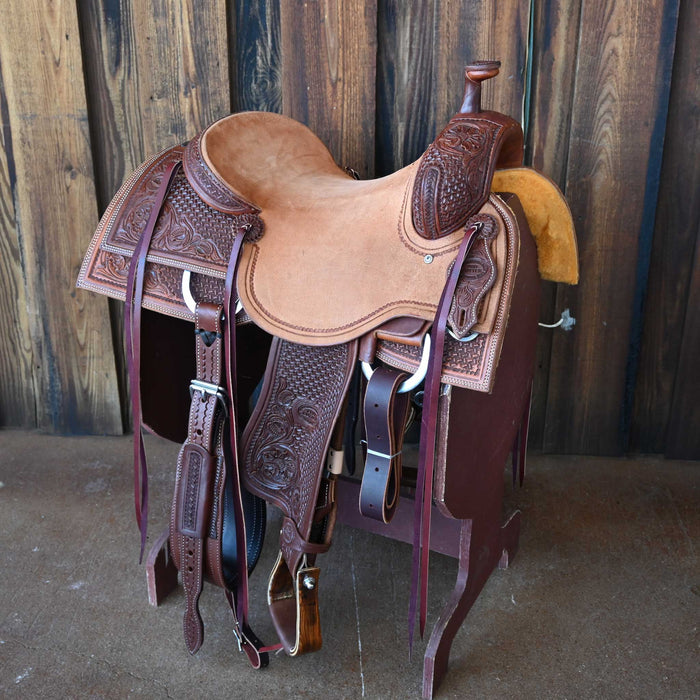 15.5" TESKEY'S PRO CUTTER RANCH CUTTER SADDLE Saddles - New Teskey's Saddlery