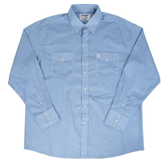Wrangler Men's George Strait Troubadour Geo Print Pearl Snap Shirt MEN - Clothing - Shirts - Long Sleeve Wrangler