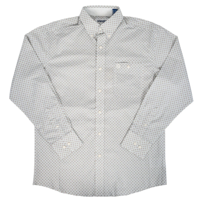 Wrangler Men's George Strait Geo Print Button Down Shirt MEN - Clothing - Shirts - Long Sleeve Wrangler