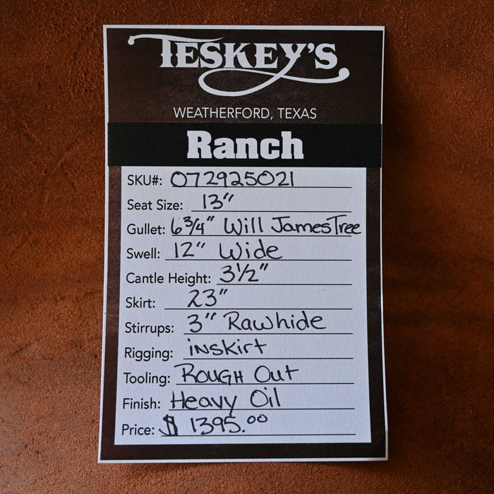 13" TESKEY'S YOUTH STRIP DOWN RANCH SADDLE Saddles - New Teskey's Saddlery