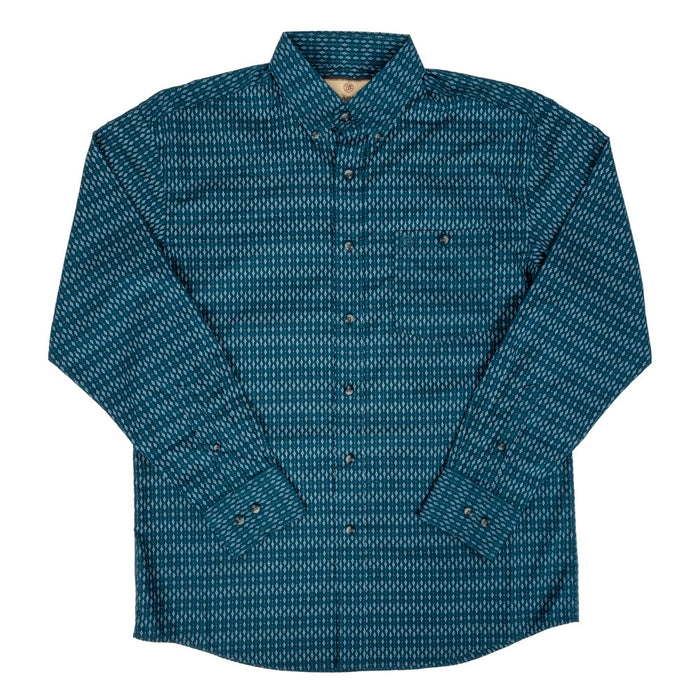 Wrangler Men's Diamond Print Button Down Shirt MEN - Clothing - Shirts - Long Sleeve Wrangler