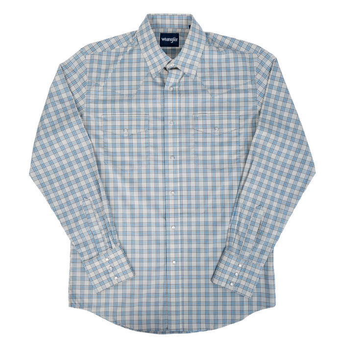Wrangler Men's Pearl Snap Plaid Western Shirt - FINAL SALE MEN - Clothing - Shirts - Long Sleeve Wrangler