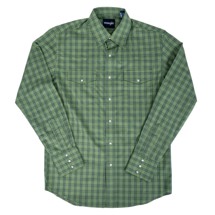 Wrangler Men's Pearl Snap Plaid Western Shirt MEN - Clothing - Shirts - Long Sleeve Wrangler