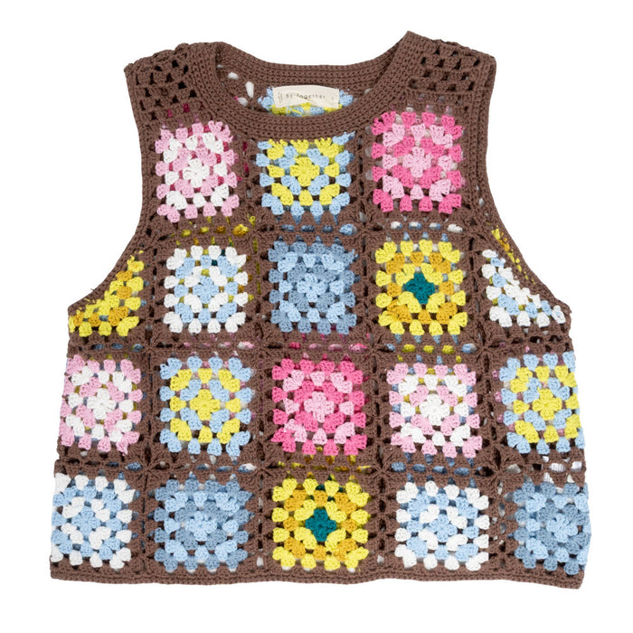 Crochet Sleeveless Sweater - FINAL SALE WOMEN - Clothing - Tops - Sleeveless By Together