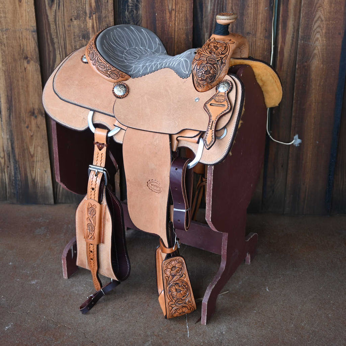 14" TESKEY'S CALF ROPING SADDLE Saddles - New Teskey's Saddlery