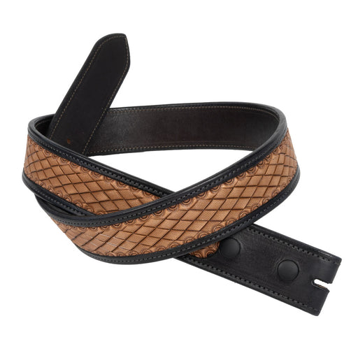 Randall Top Shelf Tooled Diamond Weave Belt - Black/Natural MEN - Accessories - Belts & Suspenders Randall Top Shelf