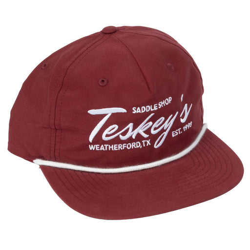 Teskey's Embroidery Umpqua Rope Hat - Cardinal/White TESKEY'S GEAR - Baseball Caps Teskey's