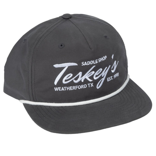 Teskey's Embroidery Umpqua Rope Hat - Charcoal/White TESKEY'S GEAR - Baseball Caps Teskey's
