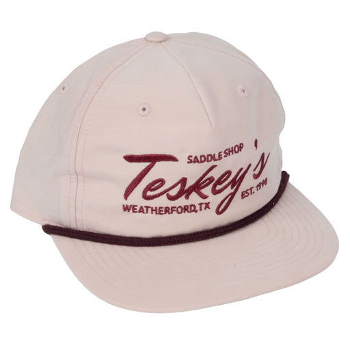 Teskey's Embroidery Umpqua Rope Hat - Pale Peach/Maroon TESKEY'S GEAR - Baseball Caps Teskey's