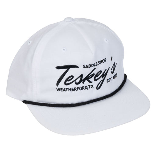 Teskey's Embroidery Umpqua Rope Hat - White/Black TESKEY'S GEAR - Baseball Caps Teskey's
