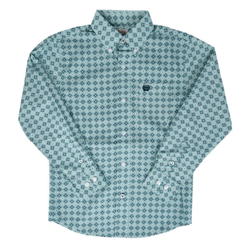 Cinch Boy's Geo Print Button Down Shirt KIDS - Boys - Clothing - Shirts - Long Sleeve Shirts Cinch